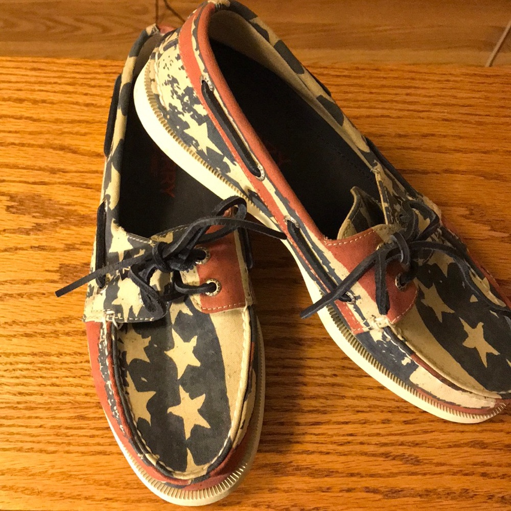 Patriotic Sperry Topsiders - Size 9M